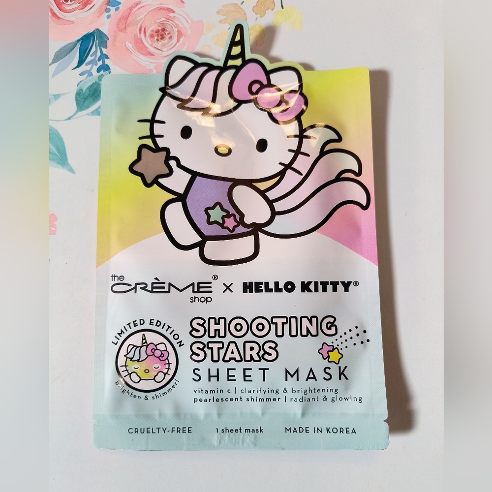 Hello Kitty Shooting Stars Clarifying Brightening Glowing Vitamin C Sheet Mask
